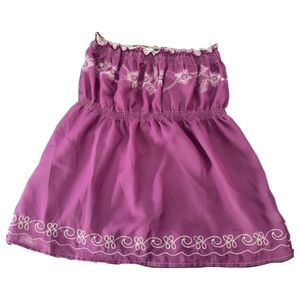 Purple baby doll tube top